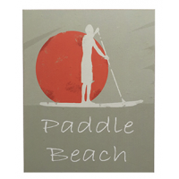 Plaque bois paddle beach