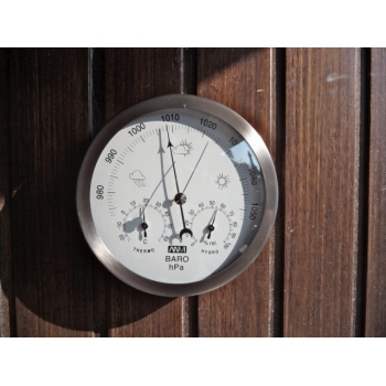 Baromètre thermomètre hygromètre inox extérieur
