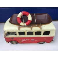 maquette de mini bus métal rouge hawaii