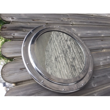 hublot miroir  aluminium 50cm ouvrant deco marine 