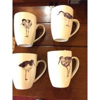 SET DE 4 MUGS OISEAUX MARINS PAR D.BELIN