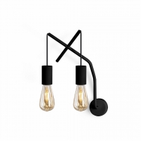 Applique design double noire Moretti Luce