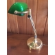 LAMPE BANQUIER MARINE  LAITON VERNIS REGLABLE  