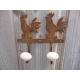 PORTE MANTEAUX COQ   DOUBLE