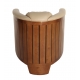 Fauteuil club canoé cuir ivoire