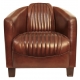 Fauteuil club sport Benodet cuir vintage