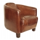 Fauteuil club sport Benodet cuir vintage