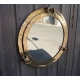 Grand miroir hublot laiton ouvrant 51 cm décoration marine