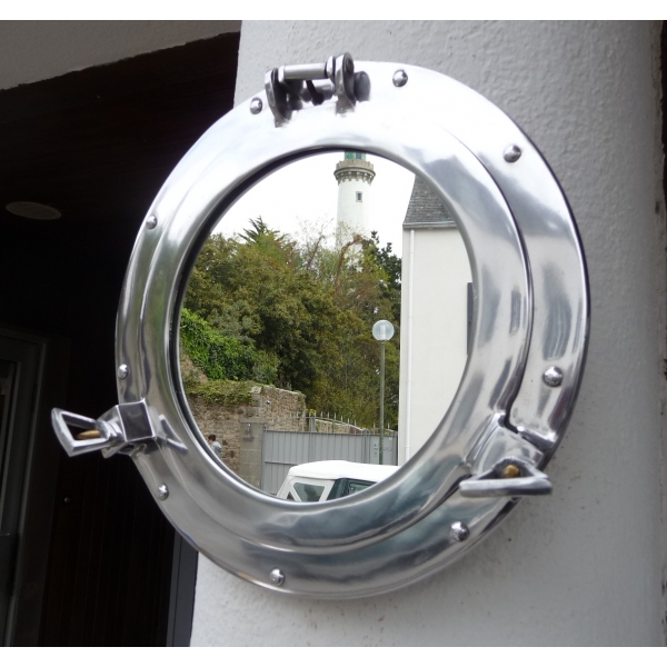 hublot miroir  aluminium 50cm deco marine 