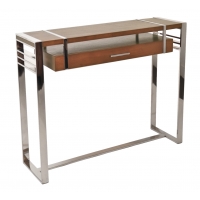 Meuble console inox bois paquebot marine