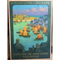 Affiche Audierne chemin de fer d'Orléans 