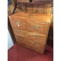 Commode de marine 2 corps en acajou