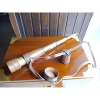 LONGUE VUE 44 cm EN LAITON ET CUIR STANLEY
